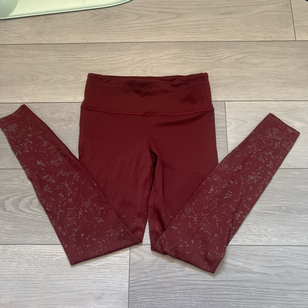 Lululemon Burgundy High-Waisted Leggings